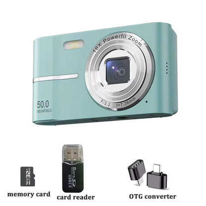 4K Digital Camera 50MP 16X Student Camera Outdoor Anti-Shake Digital Video Camera Flash Video Recorder Small Video Camera