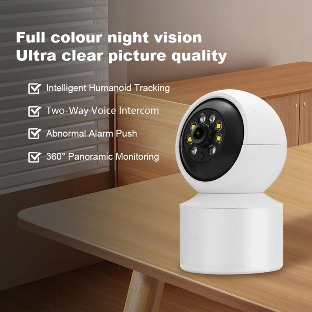 4K Wifi Smart Camera Rotatable Controllable Surveillance Auto Tracking Way Audio Color Night Vision Monitor Camera 2025
