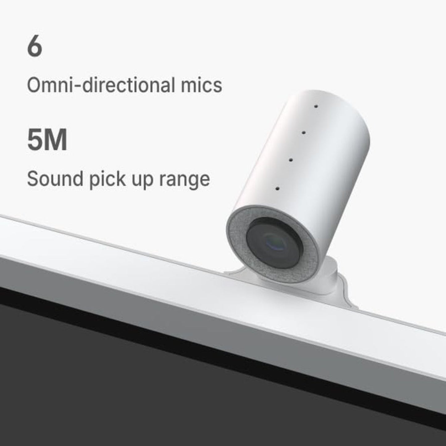 Smart Camera Smart Whiteboard, 4K Meeting Room Video Camera, 6 Microphones, Wide Field of View 142°, Ai-Powered Tracking & Auto Framing