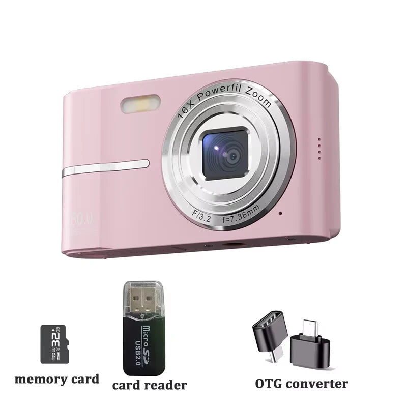 4K Digital Camera 50MP 16X Student Camera Outdoor Anti-Shake Digital Video Camera Flash Video Recorder Small Video Camera