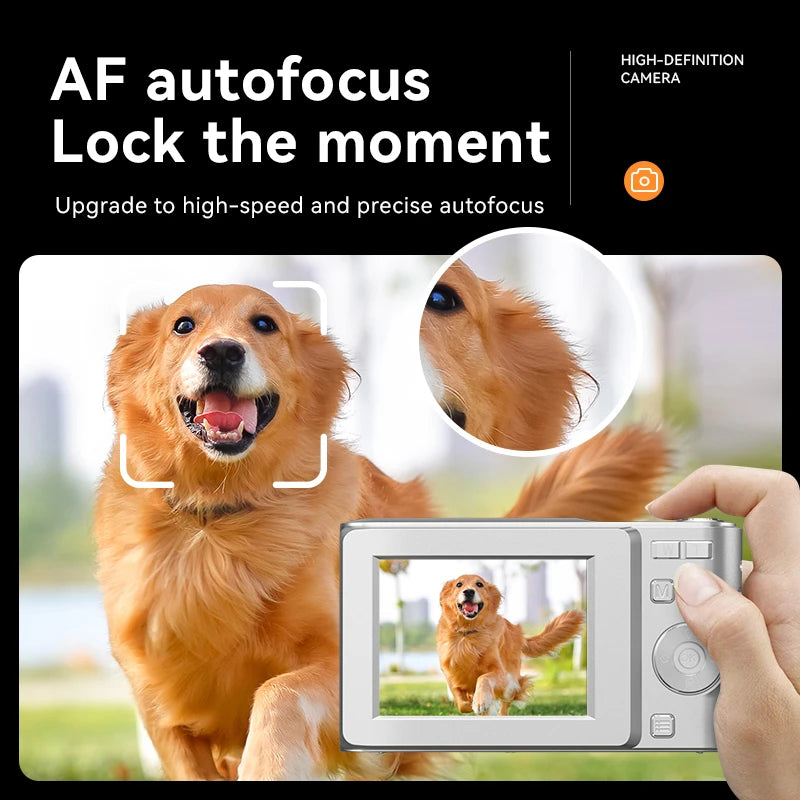 4K Digital Camera 50MP 16X Student Camera Outdoor Anti-Shake Digital Video Camera Flash Video Recorder Small Video Camera