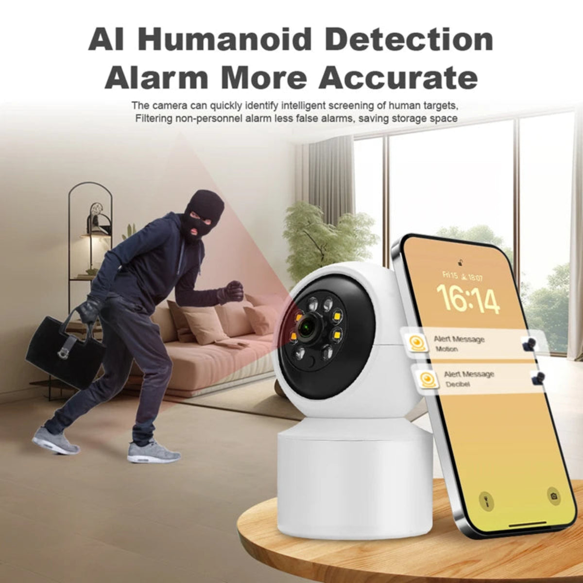 4K Wifi Smart Camera Rotatable Controllable Surveillance Auto Tracking Way Audio Color Night Vision Monitor Camera 2025